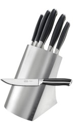 Bloc Glasgow inox + 5 couteaux  Sabatier Thiers